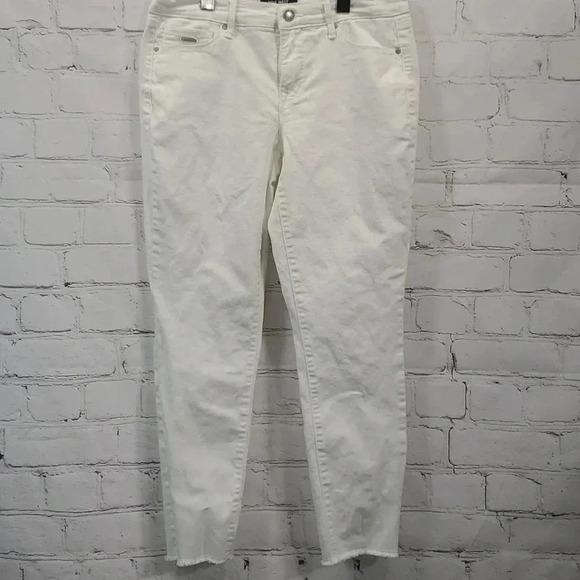 Nine West Gramercy Skinny Capri White Ankle Jeans Size 4 - Picture 1 of 16